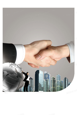 金融企業(yè)合作展板背景素材